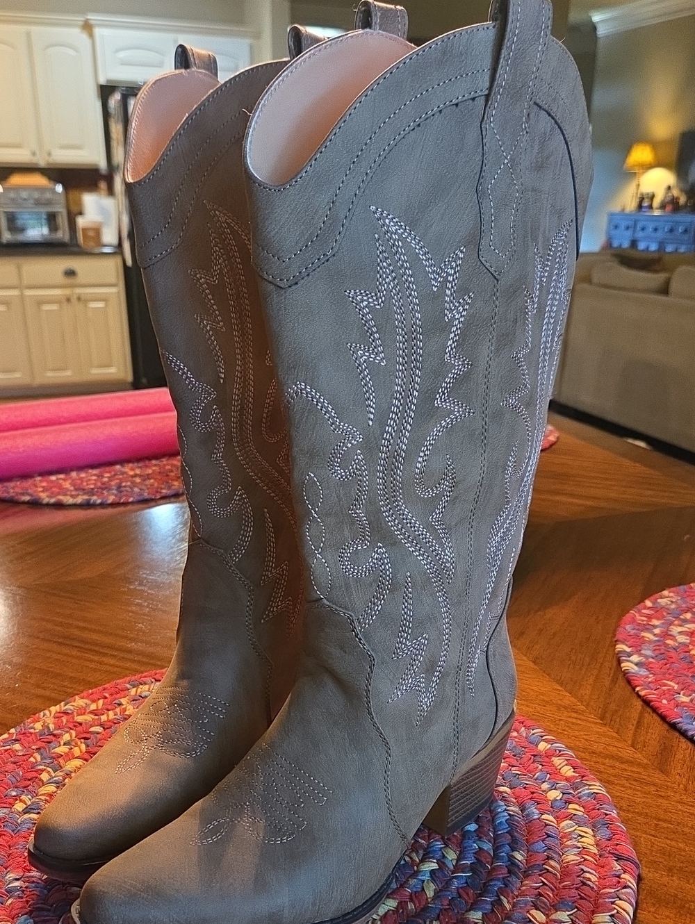 Women's Brown Embroidered Western Boots